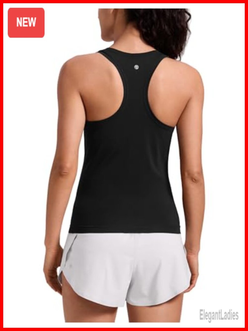 Seamless Scoop Neck Racerback Tank Top for Running & Training